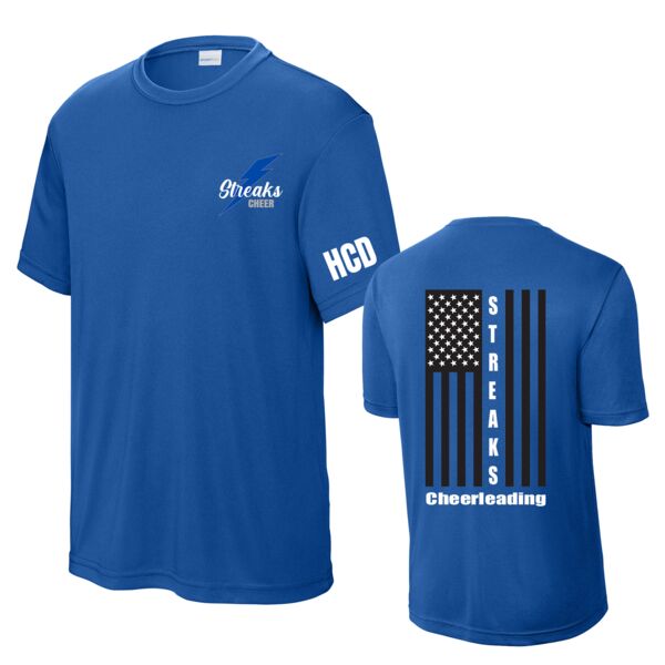 Streaks Cheerleading Unisex Adult/Youth Performance Tees For HCD Thumbnail